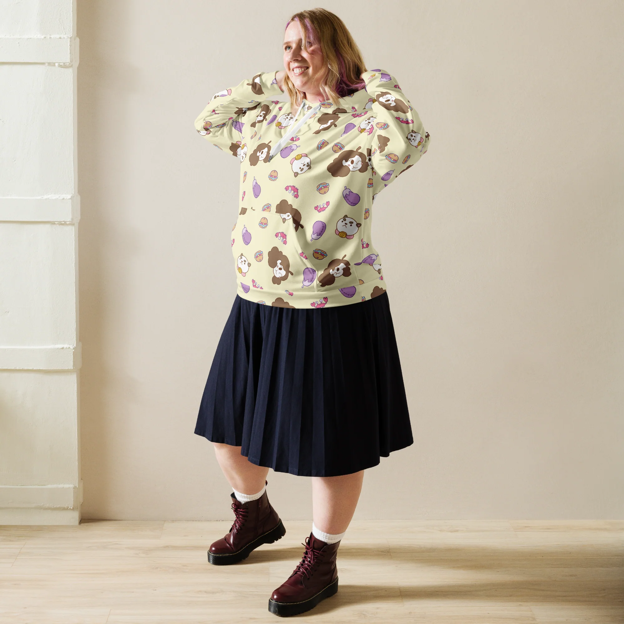 Bee & Puppycat All Over Print Hoodie - Image 3