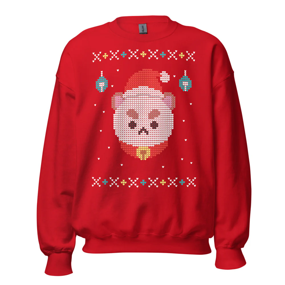 Puppycat Ugly Christmas Sweatshirt - Image 2
